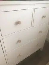 Wooden Cabinet Wardrobe-Knobs Drawer-Handle Furniture Hardware Round Natural for 8/12pcs