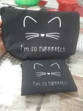 Jom Tokoy-Bolsa de maquillaje impresa para mujer, conjunto de neceser con bonito patrón de animales, organizador de regalos de combinación, 2 uds.
