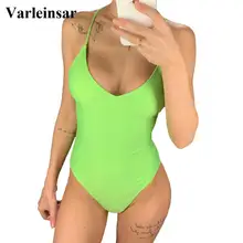 Неоновый зеленый сексуальный цельный купальник с v-образным вырезом, женский купальник, женский купальник, купальный костюм, купальник, монокини V543G