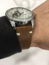 Correa de cuero para reloj, correa de cuero de cera de aceite, negro, marrón oscuro, italiano, 18mm, 20mm, 22mm, de liberación rápida, hecha a mano