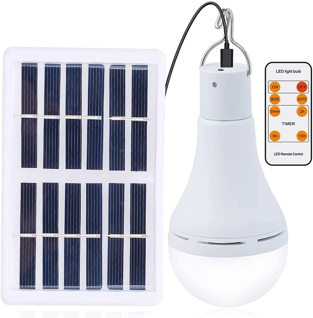 Solar Light Bulb For Chicken Coop Led USB Remote Timer Sensor Powered Heater  Emergency Rechargeable Storage Shed Camping Lamp - AliExpress