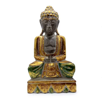 

Souvenir from wood sculpture Buddha in meditation 50 cm soir painting