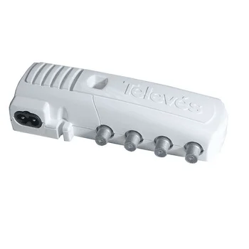 

Amplificador TV Interior 1 entrada - 2 salidas + tv 20 dB Blanco