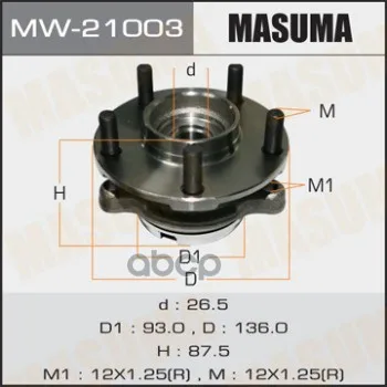 Ступичный Узел Masuma Mw21003 Masuma арт. MW21003