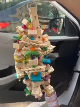 Toy Blocks Bird-Cage Bite-Toy Macaws Parrot Cockatoos Chewing Toy-Bird African Grey Large