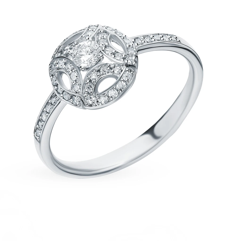 Золотое кольцо с бриллиантами SUNLIGHT проба 585