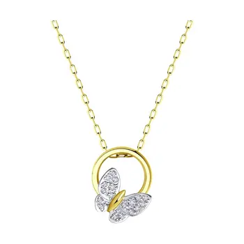 

Sokolov necklace in yellow gold with cubic zirconia, fashion jewelry, 585, women's male