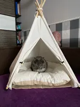 Cat Bed House Teepee Cushion Pet-Tent Puppy Available Outdoor Portable For Dog with Thick