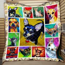 Чихуахуапринтованное 3d цифровой печатью и хлопковое летнее прохладное одеяло кондиционер промывается водной фабрикой