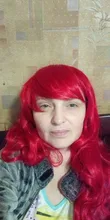 QQXCAIW rizado largo disfraz con Peluca de fiesta rojo plata Rosa gris negro Rubio 70 Cm de alta temperatura de pelucas de pelo sintético