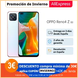 OPPO Reno 4 Z 5G 8 ГБ/128 ГБ, смартфон, двойная фронтальная камера, экран 6,57 дюйма, Процессор MTK MT6873V, 4000 мАч, OS Color 7,2