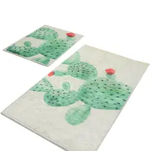 Коврики для ванной нескользящие Противоскользящие коврики Нескользящие противоскользящие зеленые Djt 2'Li набор 60X100 см-50X60 см