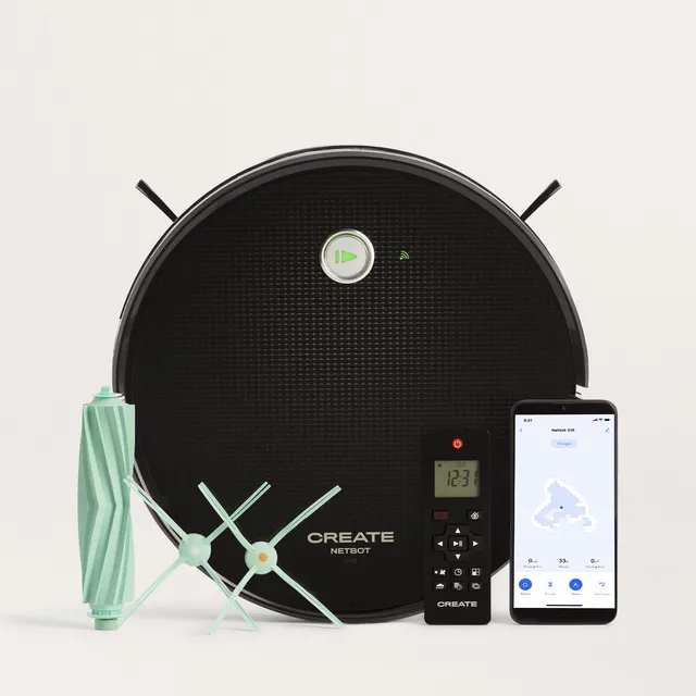 Create - Netbot S18, Robot Vacuum Cleaner Floor Cleaner, 1800 Pa, Mapping \u0026  App, Compatible With Alexa, Google Home, Wifi. - Vacuum Cleaners -  AliExpress