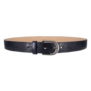 

Unisex belt (3 cm, eco-leather, embossing, blue) 52945