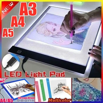 

A5 USB Powered Ultra-thin LED Drawing Board Pad Animation Tracing Light Box Lightbox Tablet Blank Canvas 3 level Dimming Spot