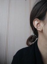 Circonio coreano oído brazalete Set pendientes para niñas 3-14k oro lindo cartílago Clip en pendientes No perforado mujeres Punk joyería