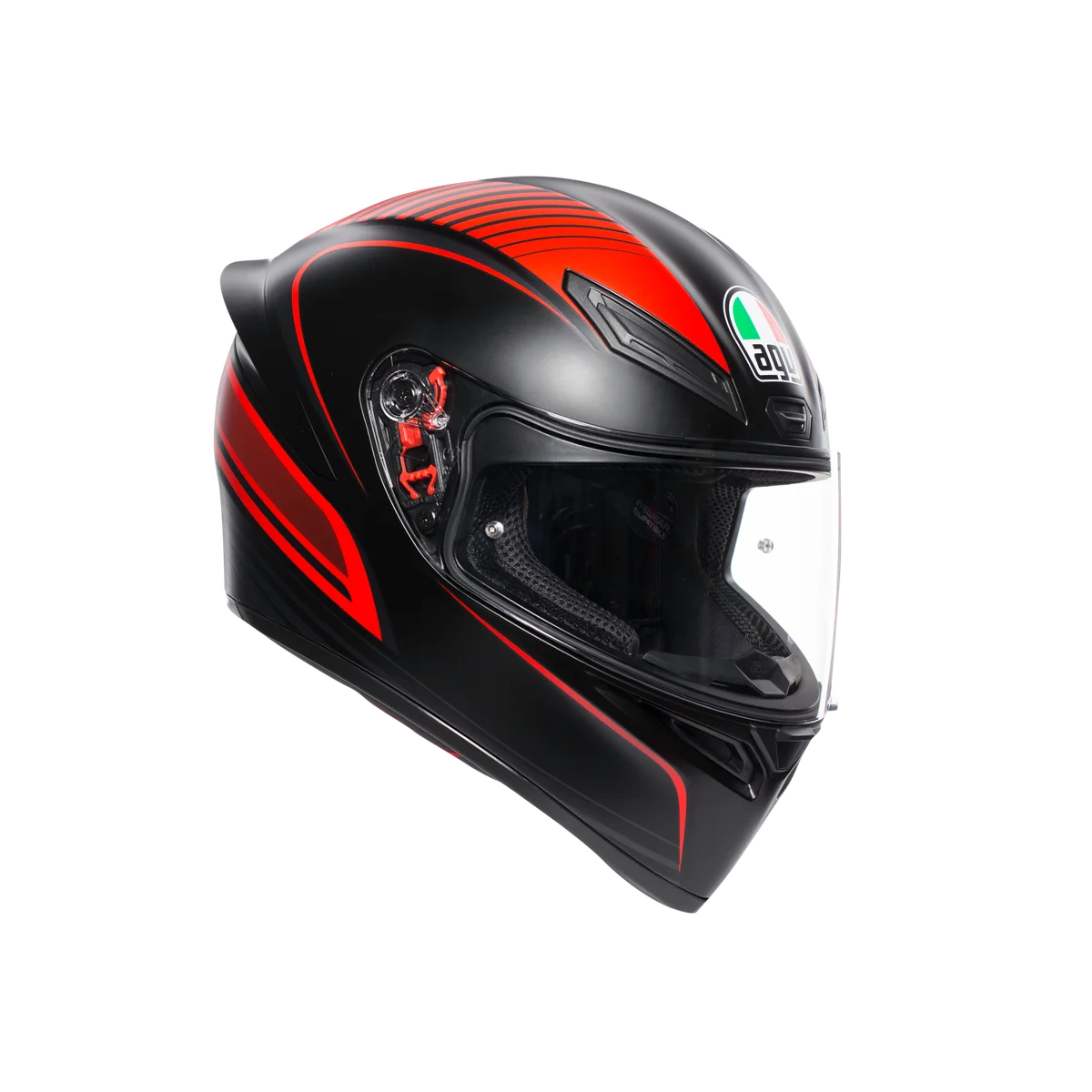 Шлем AGV K-1 MULTI Warmup Matt Black/Red ML | Автомобили и мотоциклы