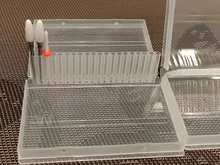 Caja de almacenamiento de plástico con 20 ranuras para broca de uñas, contenedor de cortadores para manicura, accesorios para uñas, herramienta artística