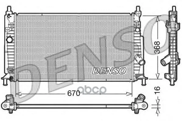 Радиатор Системы Охлаждения Mazda: 3(Bl) Sedan/Hatchback 1.6mzr/2.0mzr/2.0mzr Disi/2.3mps Turbo 09- Denso арт. DRM44020