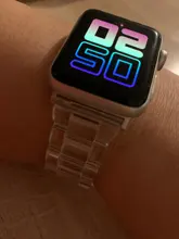 Funda con correa para apple Watch 6, 5, 4, banda de 42mm y 38mm, correa de acero transparente para iwatch 6 series 5 4 3/2, banda de reloj de 44mm y 40mm