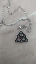Joyería Vintage Triquetra Trinity collar de colgante de nudo collares y colgantes de Plata de Ley 925 para mujer (JewelOra NE101914)