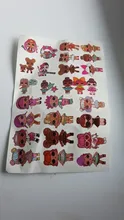 LOL surprise-figuras de acción de dibujos animados para chica, tatuajes originales, pegatinas aleatorias, regalos de cumpleaños, 1 Uds.