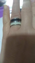 Anillo de plata de primera ley y titanio para hombre y mujer, sortija, plata esterlina 925, Circonia cúbica, zirconia, circonita, zirconita, diseño Simple, blanco y negro, aniversario