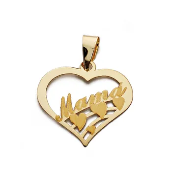 

Mother pendant 9k gold 18mm. [AA0767]