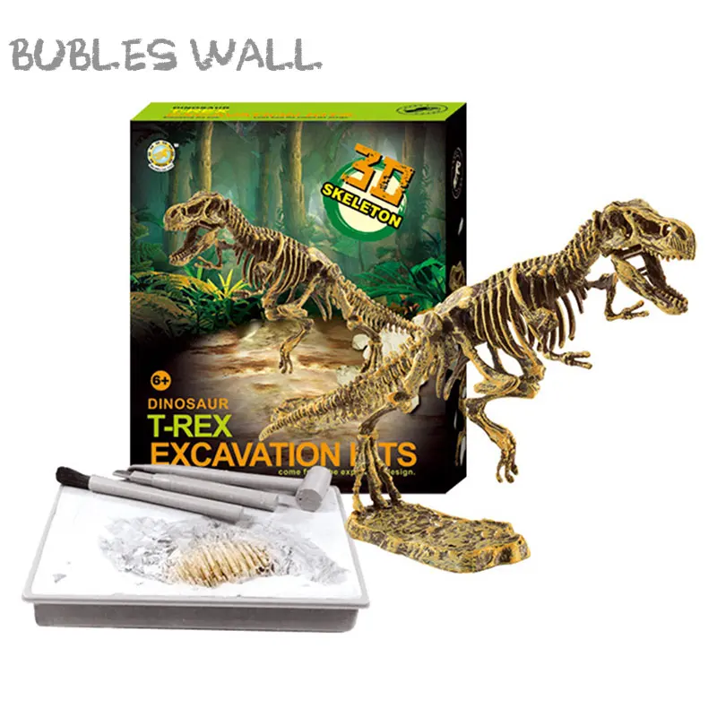 Dinosaur Excavation Kit Archaeology Dig Up Fossil Skeleton Fun Kids Toy GiftBS 