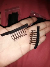 Alileader 12 unids/lote Peluca de pelo peluca tapa peines para extensiones y Clips con encaje para peluca Cap
