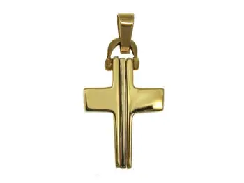 

Cross gold two color yellow and white with arms Mobile