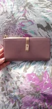 Cartera larga de piel sintética para mujer, monedero cartera borla, tarjetero, bolso de mano tipo monedero