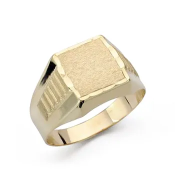 

Stamp 18k gold cadet carved [AA0414]