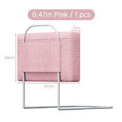 Child Bed Safety Rail Guard - 47cm Kids Bed Barrier Fence (47cm pink)