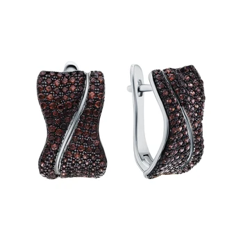 

Silver earrings with cubic zirconium sunlight sample 925