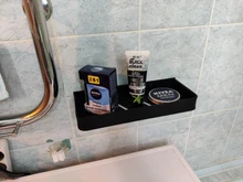 Shampoo Shelf Kitchen-Rack Black Aluminum Space Single-Tier