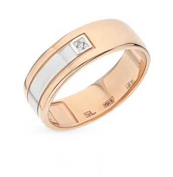 

Gold ring with diamonds sunlight sample 585