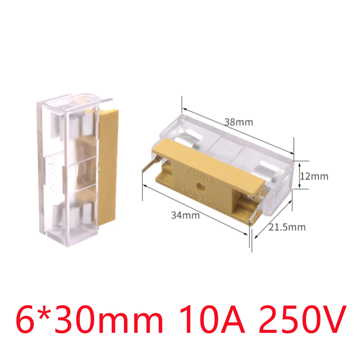 Leiterplatten Montage Tissting 20 Stück Sicherungshalter Mit Transparenter Abdeckung – Für 5x20 Mm Sicherungen, Leiterplattenmontage Feinsicherung 1a