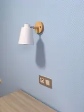 Wall-Lights Bedside Wooden Bedroom Nordic-Macaroon Modern Ce E27 for 6-Color Steering-Head