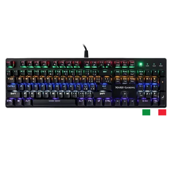 

Mars Gaming MK4, mechanical Gaming keyboard, RGB Flow, Antighosting, red/blue/brown Switch, layout Italian
