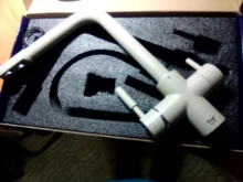 Tap Faucet-Mixer Sink Water-Purification Frap Dual-Handle Black Kitchen Rotation Letter-Design