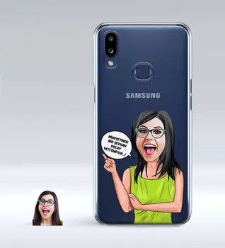 

Personalized Women 'S Easy Grow Caricature Of Samsung Galaxy A10s Thin Transparent Silicone Phone Kapağı-5