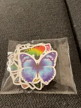 Paquete de pegatinas de mariposa para ordenador portátil, pegatinas de papelería de guitarra, nevera, coche, botella, juguetes para niños, 10/30/50 Uds.