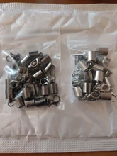 10 unidades/lote de cierres de langosta para pulsera de cordón de cuero, ganchos de 3, 4, 5, 6, 8, 9 y 10mm, conectores de tapas de Punta final para fabricación de joyas