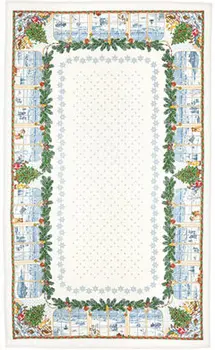 

Tablecloth 1419-1, "Christmas Story", View 1, Flax