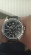 【Tiempo de escape timereloj piloto de movimiento automático NH35 con esfera negra tipo B o tipo A y funda de 42mm impermeable 300M