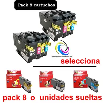 

To Brother LC-3239, LC3239 Pack 8 or run loose COMPATIBLE To HL-J6000DW, HL-J6100DW, MFC-J5945DW, MFC-J6945DW, MFC-J6947DW