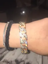 De moda simple exagerado de cadena de metal de Versión amplia de las mujeres pulseras de ins viento roja red mismo estilo de la joyería para las mujeres