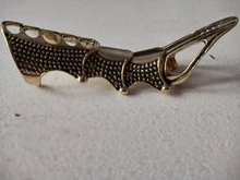 Docona-Anillos Midi Punk para mujer, armadura de Calavera, oro gótico, anillo ajustable de aleación, joyería de fiesta