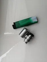 Mini LED UV de bolsillo para joyería, lupa de cristal microscopio para joyería, 60x